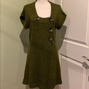 Sweater dress olive tweed